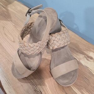 Pierre Dumas Beige Braided Sandals